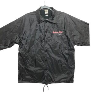 KFC Kentucky Fried Chicken Windbreaker Mens Small Black Coach Jacket